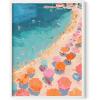 imageHAUS AND HUES Beach Wall Art  Coastal Art Print for Living Room Beachy Wall Decor for Oceanthemed Bedroom Modern Coastal Beach PaintingPink Orange Beach 2 Unframed 12x16Pink Orange Beach 2
