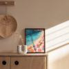 imageHAUS AND HUES Beach Wall Art  Coastal Art Print for Living Room Beachy Wall Decor for Oceanthemed Bedroom Modern Coastal Beach PaintingPink Orange Beach 2 Unframed 12x16Pink Orange Beach 2