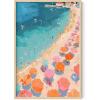 imageHAUS AND HUES Beach Wall Art  Coastal Art Print for Living Room Beachy Wall Decor for Oceanthemed Bedroom Modern Coastal Beach PaintingPink Orange Beach 2 Unframed 12x16Pink Orange Beach 2