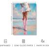 imageHAUS AND HUES Coastal Cowgirl Room Decor  Retro Coastal Cowboy Decor for Dorm Room Aesthetic Cowgirl Wall Art Pink Western Wall Art for Teen Girls Bedroom Ocean Cowgirl Unframed 12x16
