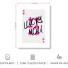 imageHAUS AND HUES Dorm Wall Art  Cool Wall Art Poster for Girls Dorm Room Cute Girly Picture for Bedroom Aesthetic Dorm Print Lucky You Card Unframed 12x16