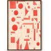 imageHAUS AND HUES Modern Abstract Wall Art  Blue and Green Living Room Art Modern Artwork for Walls Minimalist Picture for Living RoomPainted Stripes Unframed 12x16Red Geometric