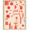 imageHAUS AND HUES Modern Abstract Wall Art  Blue and Green Living Room Art Modern Artwork for Walls Minimalist Picture for Living RoomPainted Stripes Unframed 12x16Red Geometric