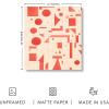 imageHAUS AND HUES Modern Abstract Wall Art  Blue and Green Living Room Art Modern Artwork for Walls Minimalist Picture for Living RoomPainted Stripes Unframed 12x16Red Geometric