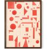 imageHAUS AND HUES Modern Abstract Wall Art  Blue and Green Living Room Art Modern Artwork for Walls Minimalist Picture for Living RoomPainted Stripes Unframed 12x16Red Geometric