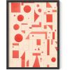 imageHAUS AND HUES Modern Abstract Wall Art  Blue and Green Living Room Art Modern Artwork for Walls Minimalist Picture for Living RoomPainted Stripes Unframed 12x16Red Geometric