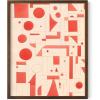 imageHAUS AND HUES Modern Abstract Wall Art  Blue and Green Living Room Art Modern Artwork for Walls Minimalist Picture for Living RoomPainted Stripes Unframed 12x16Red Geometric