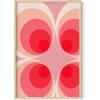 imageHAUS AND HUES Modern Abstract Wall Art  Blue and Green Living Room Art Modern Artwork for Walls Minimalist Picture for Living RoomPainted Stripes Unframed 12x16Pink Mod
