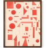 imageHAUS AND HUES Modern Abstract Wall Art  Blue and Green Living Room Art Modern Artwork for Walls Minimalist Picture for Living RoomPainted Stripes Unframed 12x16Red Geometric