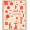 imageHAUS AND HUES Modern Abstract Wall Art  Blue and Green Living Room Art Modern Artwork for Walls Minimalist Picture for Living RoomPainted Stripes Unframed 12x16Red Geometric
