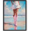 imageHAUS AND HUES Coastal Cowgirl Room Decor  Retro Coastal Cowboy Decor for Dorm Room Aesthetic Cowgirl Wall Art Pink Western Wall Art for Teen Girls Bedroom Ocean Cowgirl Unframed 12x16