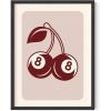 imageHAUS AND HUES Dorm Wall Art  Cool Wall Art Poster for Girls Dorm Room Cute Girly Picture for Bedroom Aesthetic Dorm Print Cherry Eight Balls Unframed 12x16