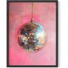 imageHAUS AND HUES Dorm Wall Art  Cool Wall Art Poster for Girls Dorm Room Cute Girly Picture for Bedroom Aesthetic Dorm Print Disco Ball Unframed 12x16
