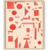 imageHAUS AND HUES Modern Abstract Wall Art  Blue and Green Living Room Art Modern Artwork for Walls Minimalist Picture for Living RoomPainted Stripes Unframed 12x16Red Geometric