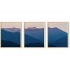 imageHAUS AND HUES Abstract Art Wall Decor  Set of 3 Abstract Wall Art for Living Room Blue Posters Geometric Wall Art Abstract Room Posters Aesthetic Colorful Wall Art Black Frame 24x36Mountain Landscape