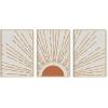 imageHAUS AND HUES Abstract Art Wall Decor  Set of 3 Abstract Wall Art for Living Room Blue Posters Geometric Wall Art Abstract Room Posters Aesthetic Colorful Wall Art Black Frame 24x36Thin Sun Rays