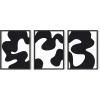 imageHAUS AND HUES Abstract Art Wall Decor  Set of 3 Abstract Wall Art for Living Room Blue Posters Geometric Wall Art Abstract Room Posters Aesthetic Colorful Wall Art Black Frame 24x36Squiggles Black