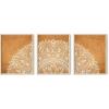 imageHAUS AND HUES Abstract Art Wall Decor  Set of 3 Abstract Wall Art for Living Room Blue Posters Geometric Wall Art Abstract Room Posters Aesthetic Colorful Wall Art Black Frame 24x36Tan Mandala