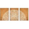 imageHAUS AND HUES Abstract Art Wall Decor  Set of 3 Abstract Wall Art for Living Room Blue Posters Geometric Wall Art Abstract Room Posters Aesthetic Colorful Wall Art Black Frame 24x36Tan Mandala