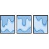 imageHAUS AND HUES Abstract Art Wall Decor  Set of 3 Abstract Wall Art for Living Room Blue Posters Geometric Wall Art Abstract Room Posters Aesthetic Colorful Wall Art Black Frame 24x36Color Drip