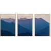 imageHAUS AND HUES Abstract Art Wall Decor  Set of 3 Abstract Wall Art for Living Room Blue Posters Geometric Wall Art Abstract Room Posters Aesthetic Colorful Wall Art Black Frame 24x36Mountain Landscape