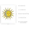 image:imageHAUS AND HUES Chakra Poster  Spiritual Wall Art Zen Decor Meditation Poster 7 Chakras Chart Black Frame 16x20Psychedelic Sun