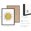 image:imageHAUS AND HUES Chakra Poster  Spiritual Wall Art Zen Decor Meditation Poster 7 Chakras Chart Black Frame 16x20Psychedelic Sun