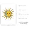 image:imageHAUS AND HUES Chakra Poster  Spiritual Wall Art Zen Decor Meditation Poster 7 Chakras Chart Black Frame 16x20Psychedelic Sun