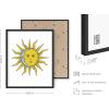 image:imageHAUS AND HUES Chakra Poster  Spiritual Wall Art Zen Decor Meditation Poster 7 Chakras Chart Black Frame 16x20Psychedelic Sun