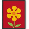 image:imageHAUS AND HUES Chakra Poster  Spiritual Wall Art Zen Decor Meditation Poster 7 Chakras Chart Black Frame 16x20Red Flower