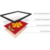 image:imageHAUS AND HUES Chakra Poster  Spiritual Wall Art Zen Decor Meditation Poster 7 Chakras Chart Black Frame 16x20Red Flower