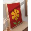 image:imageHAUS AND HUES Chakra Poster  Spiritual Wall Art Zen Decor Meditation Poster 7 Chakras Chart Black Frame 16x20Red Flower