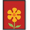 image:imageHAUS AND HUES Chakra Poster  Spiritual Wall Art Zen Decor Meditation Poster 7 Chakras Chart Black Frame 16x20Red Flower