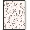 image:imageHAUS AND HUES Minimalist Line Art Wall Decor  Silhouette Poster Minimalist Wall Decor Female Figure Flower Feminist Art Woman Line Art with Flower Black Frame 16x20Face Collage
