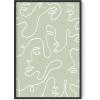 image:imageHAUS AND HUES Line Art Wall Decor Minimalist Female Figure Poster Abstract Face Drawing Print Modern Wall Art Black Framed 24 x 36