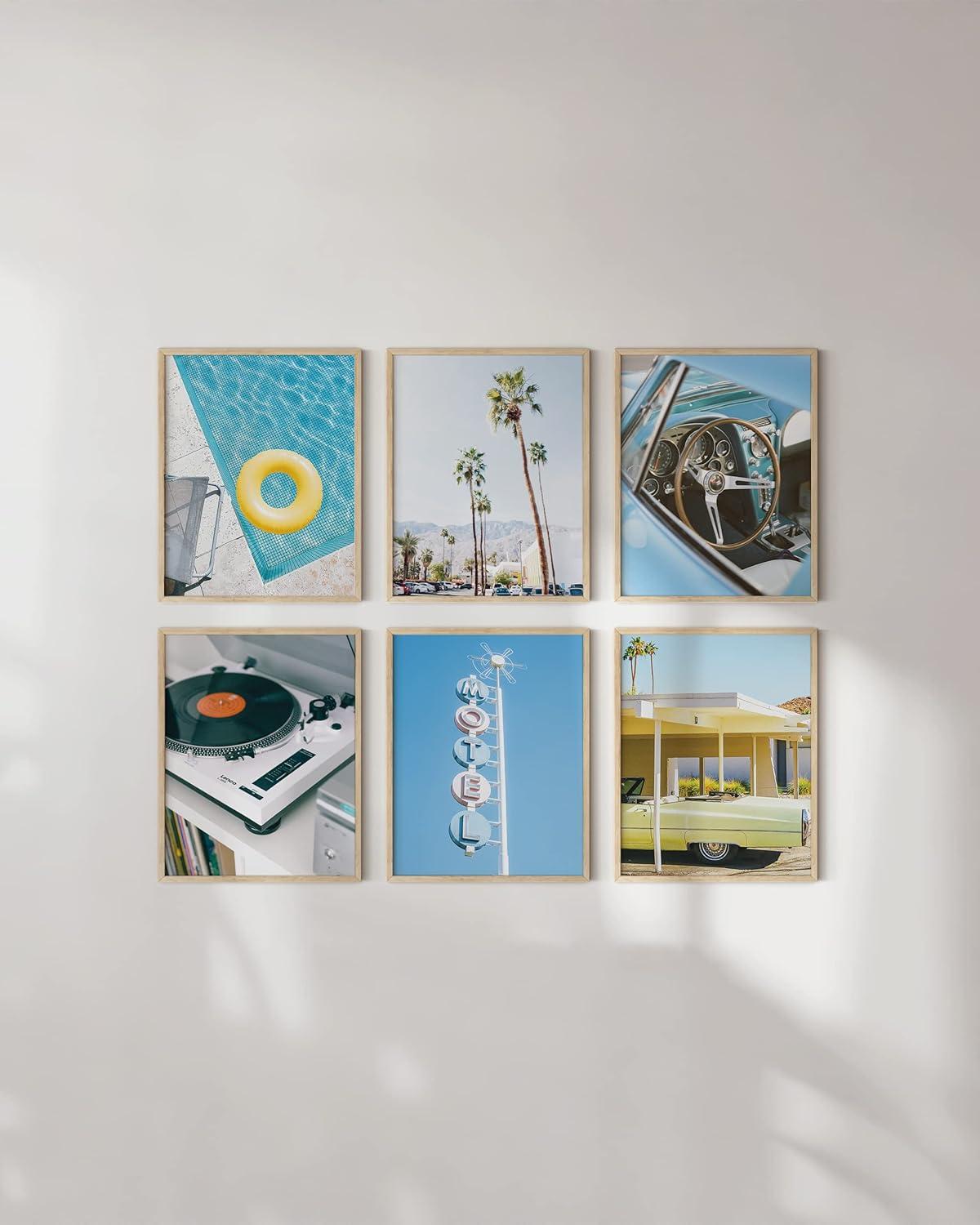 image:imageHAUS AND HUES Travel Wall Art  Italy Travel Posters Europe Wall Flower Pictures Vintage Framed Posters Peach Wall Decor Flower Prints Amalfi Poster Framed Beige 8x10Palm Springs