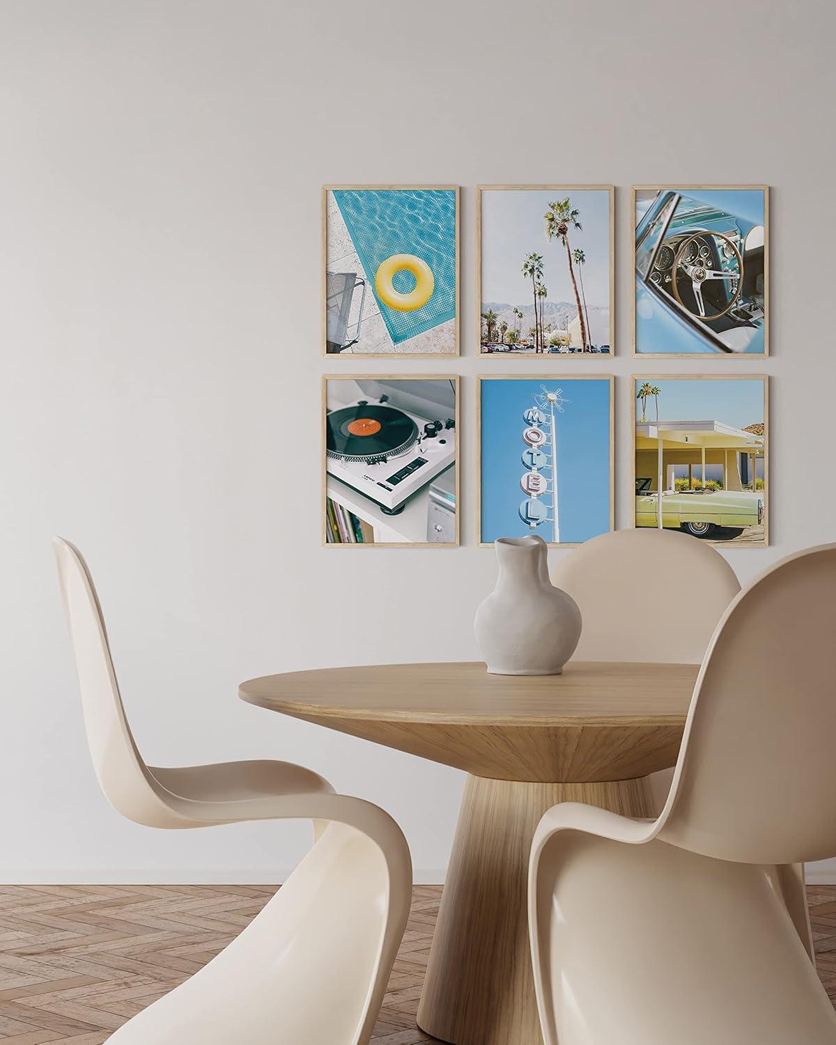 image:imageHAUS AND HUES Travel Wall Art  Italy Travel Posters Europe Wall Flower Pictures Vintage Framed Posters Peach Wall Decor Flower Prints Amalfi Poster Framed Beige 8x10Palm Springs
