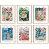 image:imageHAUS AND HUES Abstract Wall Art with Frame  Set of 6 Colorful Geometric Prints Famous Artist Paintings Hilma af Klint Gallery Wall Set 11x14 Black FrameSummer Matisse
