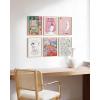 image:imageHAUS AND HUES Abstract Wall Art with Frame  Set of 6 Colorful Geometric Prints Famous Artist Paintings Hilma af Klint Gallery Wall Set 11x14 Black FramePink Classics