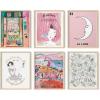 image:imageHAUS AND HUES Abstract Wall Art with Frame  Set of 6 Colorful Geometric Prints Famous Artist Paintings Hilma af Klint Gallery Wall Set 11x14 Black FramePink Classics