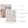 image:imageHAUS AND HUES Abstract Wall Art with Frame  Set of 6 Colorful Geometric Prints Famous Artist Paintings Hilma af Klint Gallery Wall Set 11x14 Black FramePink Classics