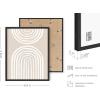 image:imageHAUS AND HUES Abstract Wall Art with Frame  Set of 6 Colorful Geometric Prints Famous Artist Paintings Hilma af Klint Gallery Wall Set 11x14 Black FrameBeige Boho Matisse