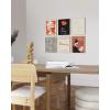 image:imageHAUS AND HUES Abstract Wall Art with Frame  Set of 6 Colorful Geometric Prints Famous Artist Paintings Hilma af Klint Gallery Wall Set 11x14 Black FrameBlack  Red Gallery