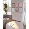 image:imageHAUS AND HUES Abstract Wall Art with Frame  Set of 6 Colorful Geometric Prints Famous Artist Paintings Hilma af Klint Gallery Wall Set 11x14 Black FramePink Classics