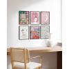 image:imageHAUS AND HUES Abstract Wall Art with Frame  Set of 6 Colorful Geometric Prints Famous Artist Paintings Hilma af Klint Gallery Wall Set 11x14 Black FramePink Classics