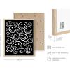 image:imageHAUS AND HUES Black Michelangelo Gum Poster  Stylish Aesthetic Wall Art Bold Dark Decor for Bedroom Living Room or Office Perfect for Modern and Edgy Spaces Black Frame 24x36Black Smileys