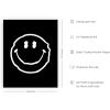image:imageHAUS AND HUES Black Michelangelo Gum Poster  Stylish Aesthetic Wall Art Bold Dark Decor for Bedroom Living Room or Office Perfect for Modern and Edgy Spaces Black Frame 24x36Black Smiley