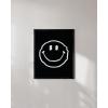 image:imageHAUS AND HUES Black Michelangelo Gum Poster  Stylish Aesthetic Wall Art Bold Dark Decor for Bedroom Living Room or Office Perfect for Modern and Edgy Spaces Black Frame 24x36Black Smiley