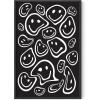 image:imageHAUS AND HUES Black Michelangelo Gum Poster  Stylish Aesthetic Wall Art Bold Dark Decor for Bedroom Living Room or Office Perfect for Modern and Edgy Spaces Black Frame 24x36Black Smileys