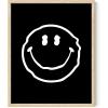 image:imageHAUS AND HUES Black Michelangelo Gum Poster  Stylish Aesthetic Wall Art Bold Dark Decor for Bedroom Living Room or Office Perfect for Modern and Edgy Spaces Black Frame 24x36Black Smiley